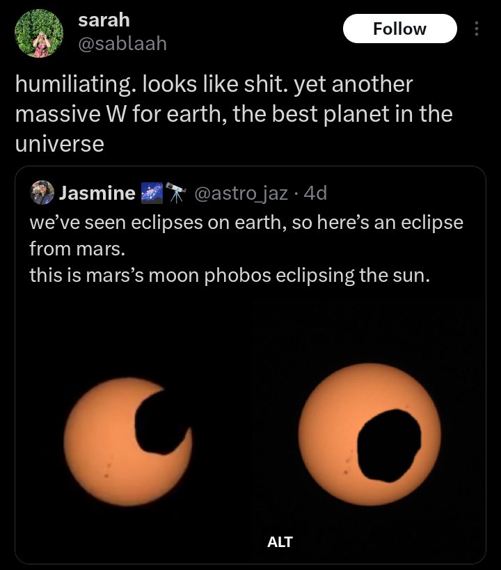 The martians have responded
If they can't have a proper moon... Neither can we.