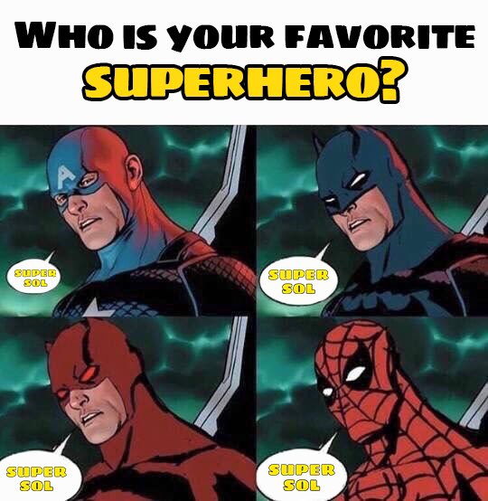 🗯️ Who is your favorite superhero?

#SolanaCommunity #SolanaMemeCoins #1000xSolGem