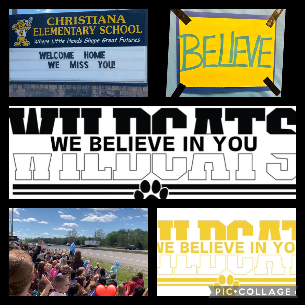 It’s been an emotional week <a href="/ChristianaES1/">Christiana ES</a> 🖤💛 What a special school and family we have! What a wonderful moment welcoming Mr. Lafferty home! We truly do BELIEVE in each other. 🐾#thewildcatway