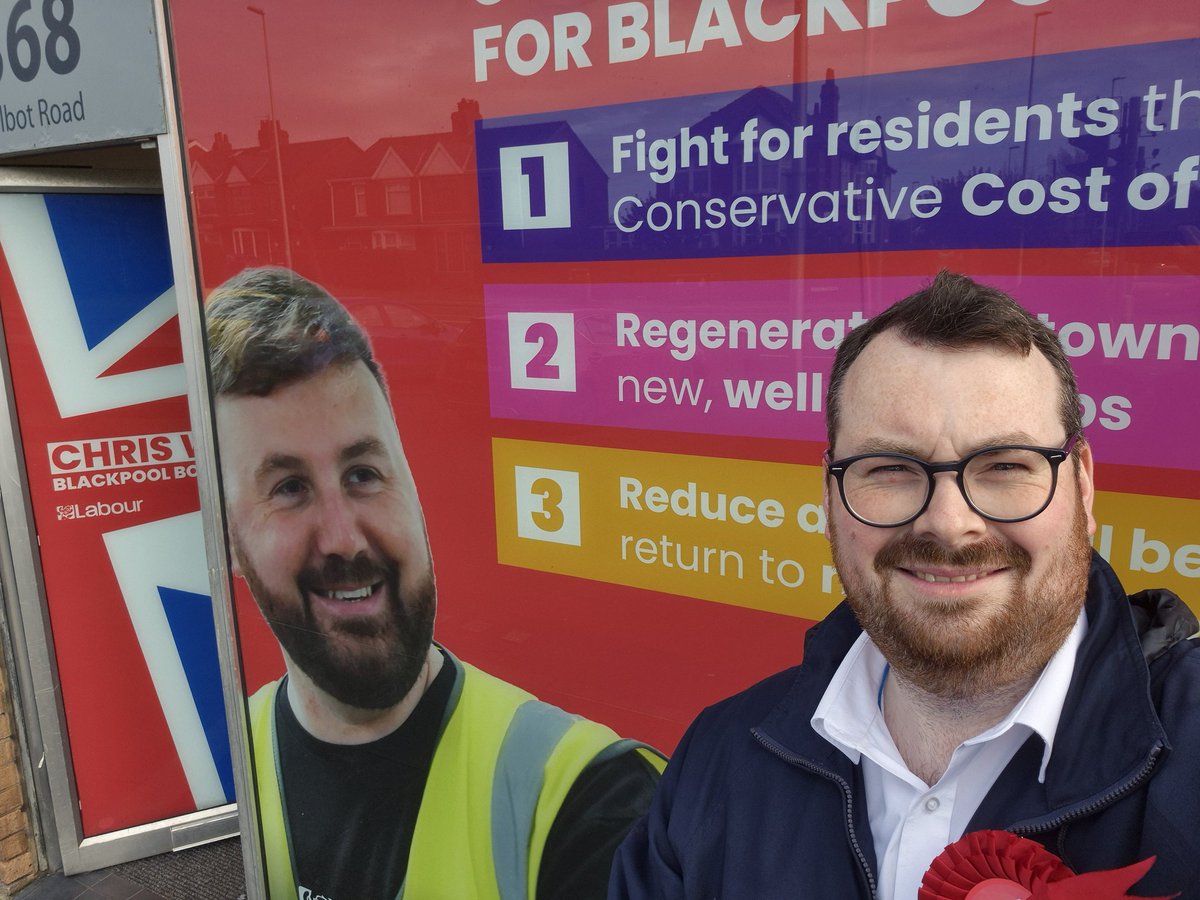 Great to be out in Blackpool for @ChrisPWebb and @UKLabour ahead of the by-election. The people of Blackpool deserve better than what they've had with Scott Benton and the Tories. They deserve dedicated people like Chris, born and bred in Blackpool!