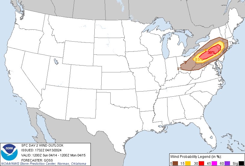 SUNDAY NIGHT SEVERE:

We continue to watch the threat for #severeweather late tomorrow evening. A line of thunderstorms will push through between 8pm-Midnight. Main threats: damaging wind gusts & hail. Line could break up over our region though. We will monitor. #27Weather #PAwx