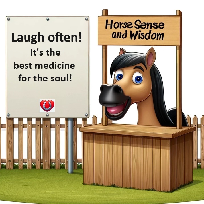 Laugh often! It's the best medicine for the soul! ❤️ #horse #Wisdom #WeekendVibes #WeekendMood #weekendfun #laughter #Happiness #mood #mentalhealth #FRIENDS #family #Western #culture #digitalart #AIart #CartoonArt #artwork #aiimage #Horses