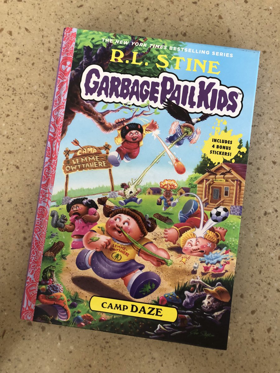 First family “summer” read for #WoltjerFamilyBookClub. Fans of @RL_Stine have been given another adventure of the Garbage Pail Kids! And it’s delightfully silly & gross & creative. @Topps @abramskids
