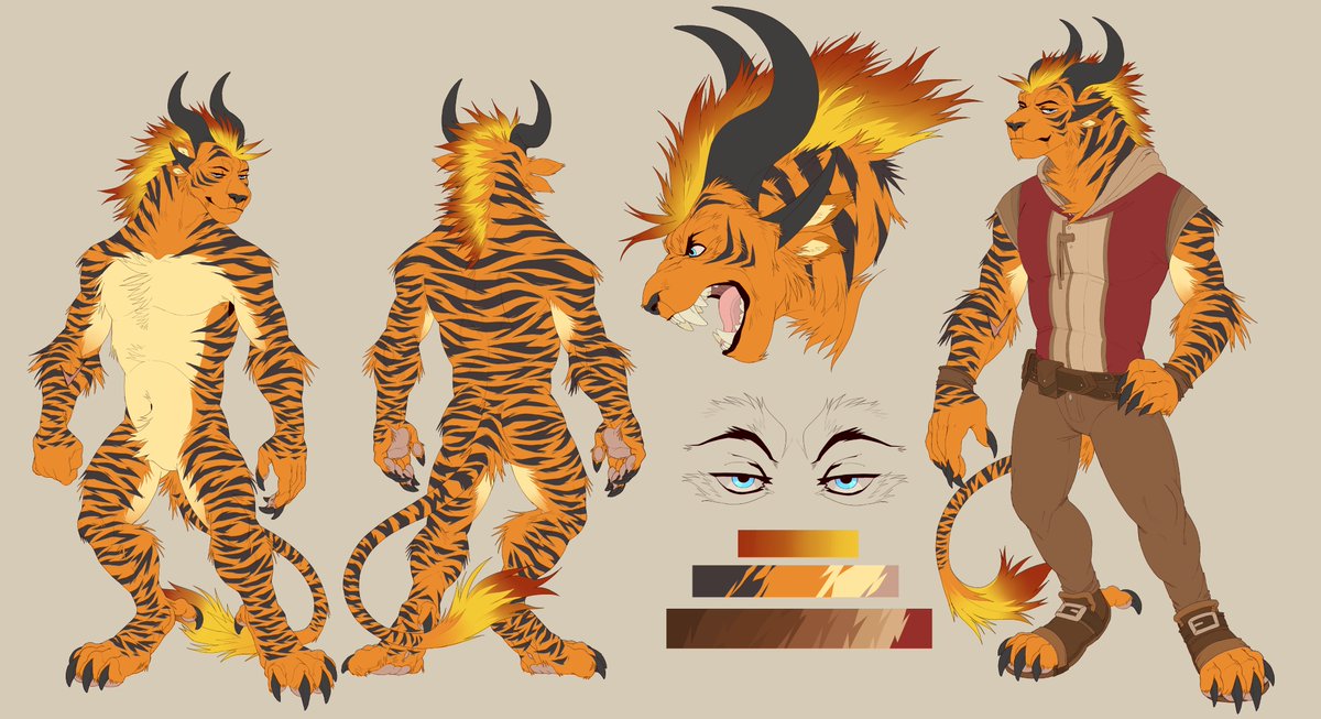 Fiery #charr reference sheet for <a href="/AlexanderKrols/">Cinder</a> !