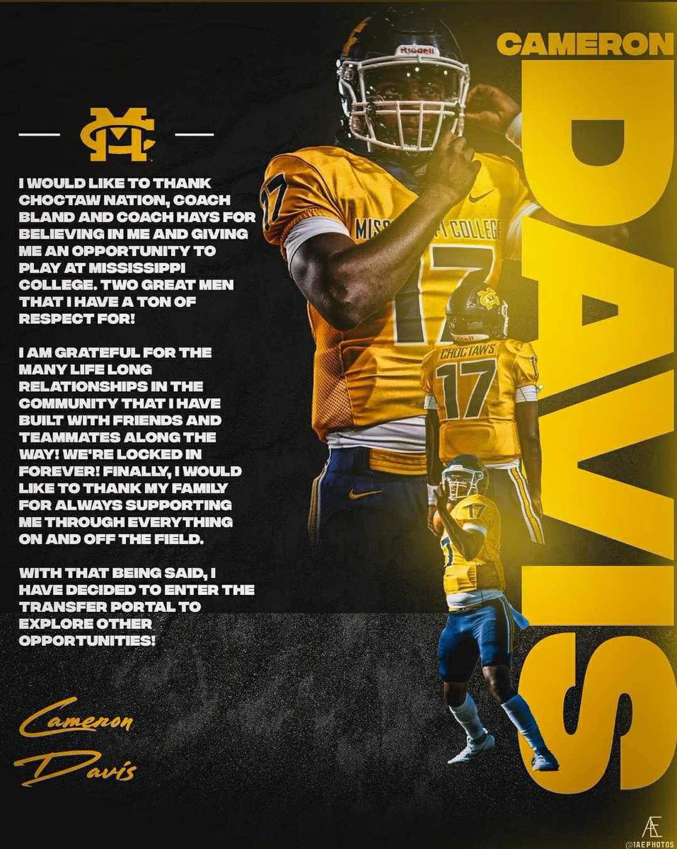 I am officially in the Transfer Portal. Please contact me if you have interest!