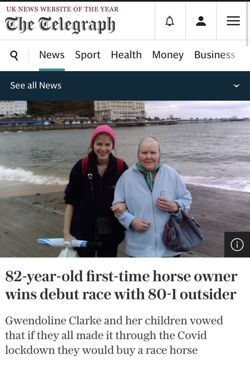 Here is story in full behind Grand National meeting winner Gwennie May Boy’s owner - one of the luckiest in the country surely (from Sunday Telegraph October 2022)