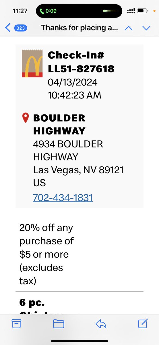 RealPatriciaFl1's tweet photo. @McDonalds Horrible customer service at 4934 Boulder Highway, LV. Mobile order placed &amp; charged.  Could not find order.  Manager Refused to honor Mobile email receipt.  Treated me like a criminal instead of a paying customer. https://t.co/M2QbSGvEXx