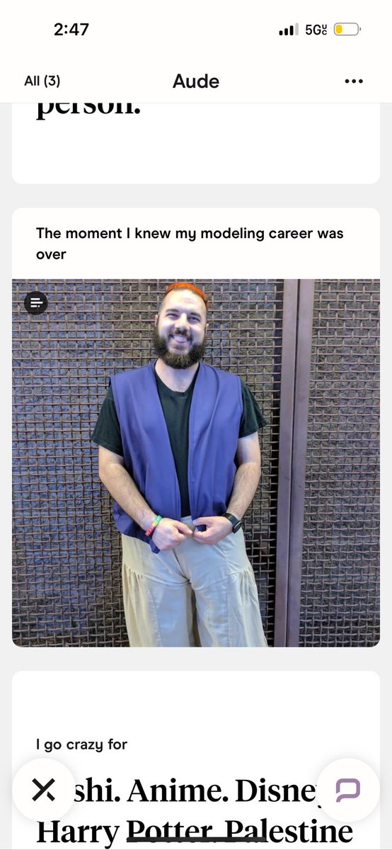 thechloebird's tweet photo. Crazy how ch*ld m*lester Aude Odeh is still walking free and out able to LIKE ME ON HINGE when he should be BEHIND BARS https://t.co/Wcj4d7h9yI