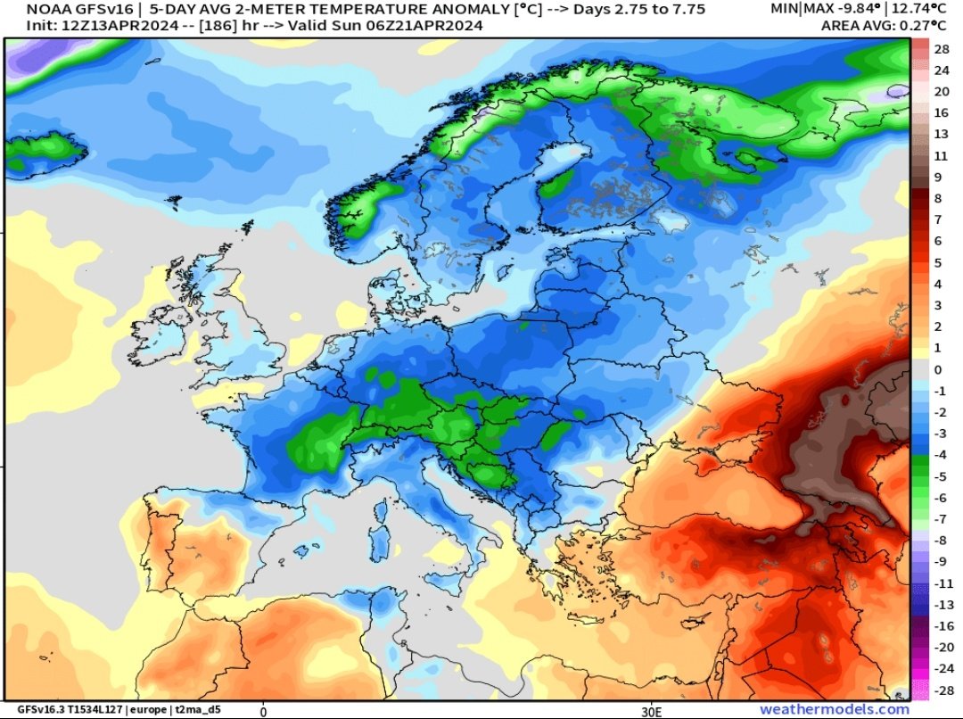 La calor d'aquest cap de setmana no tindrà continuïtat i la notícia de la setmana vinent (que no ho hauria de ser) serà el retorn a la normalitat. Arribada d'aire més fresc (aquí i a tot el continent) que farà normalitzar la Tª a mitjans de setmana. Ambient d'abril, i no de juny.