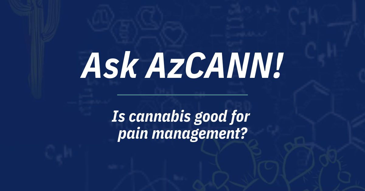 Research shows cannabis may offer pain relief for some people, but it’s not a one-size-fits-all solution, says AzCANN, a @UAZCCPA program. Questions? Ask us: bit.ly/4azvl46 @azdhs @azpdic @uazpharmacy @uazpublichealth @uazmedtucson #CannabisAwarenessMonth #askAZCANN