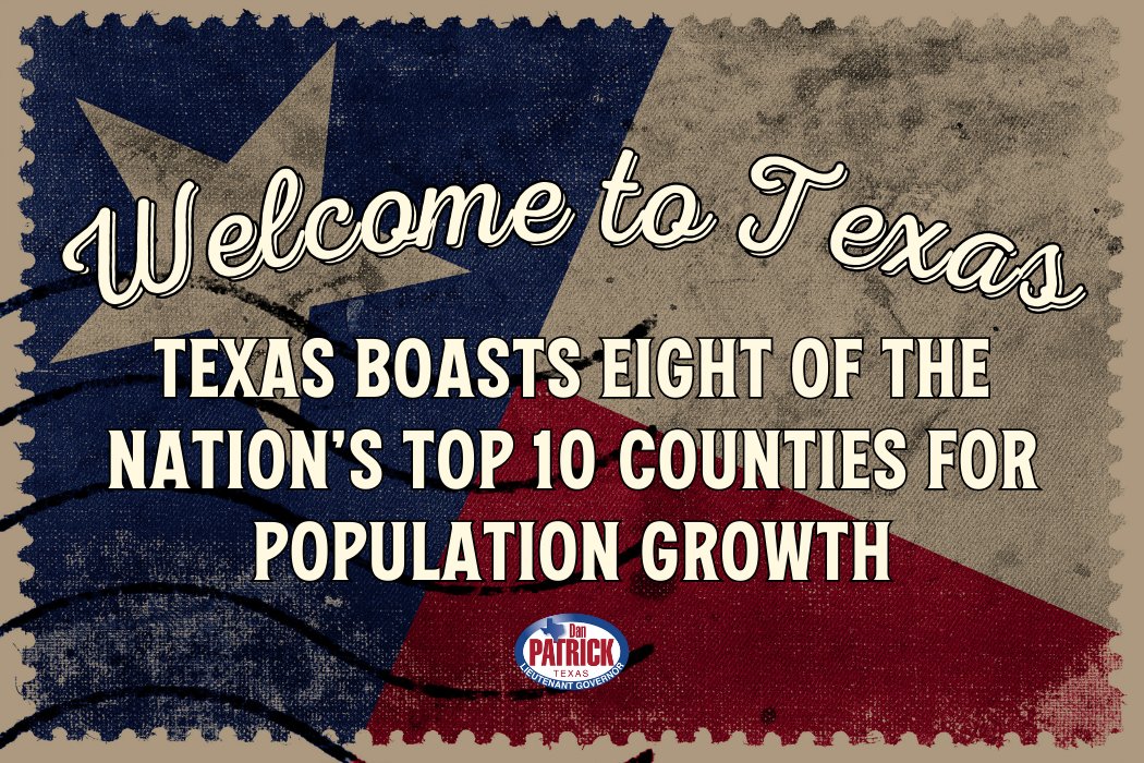 Texas boasts eight of the nation’s top 10 counties for population growth! 📈 bit.ly/3VAPPFM #txlege