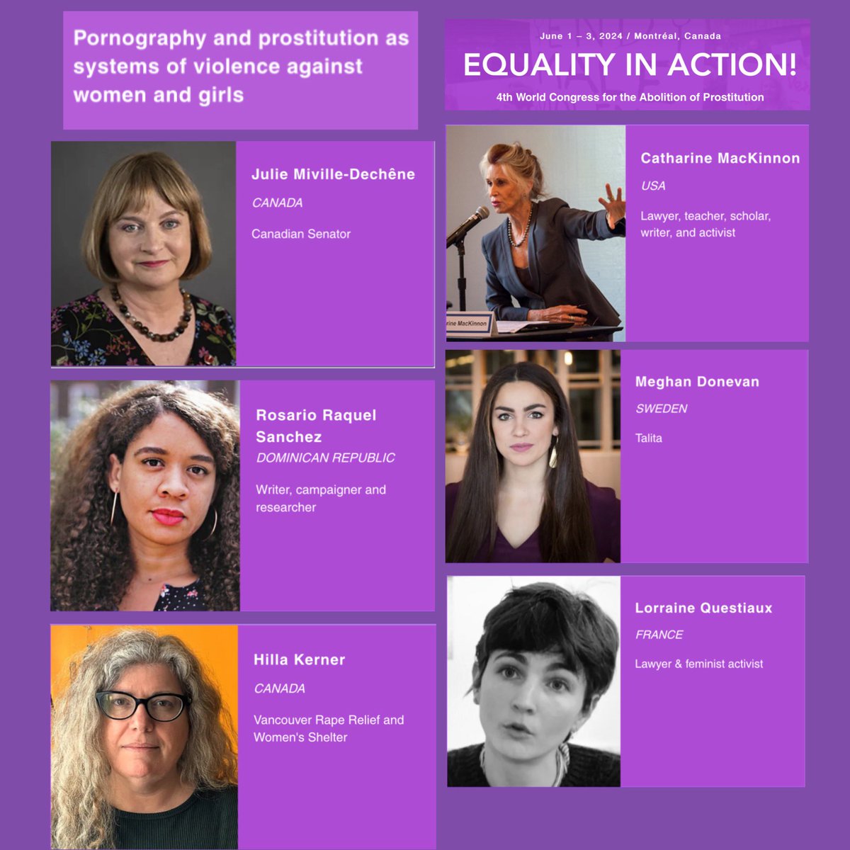 We are looking forward to <a href="/CAPintl/">CAP international</a> World Congress. 
Survivors led march, workshops and plenary sessions including the panel “#Pornography and #Prostitution as systems of #violence against women and girls” #VAWG
Get your ticket now: capworldcongress.com
#EqualityInAction