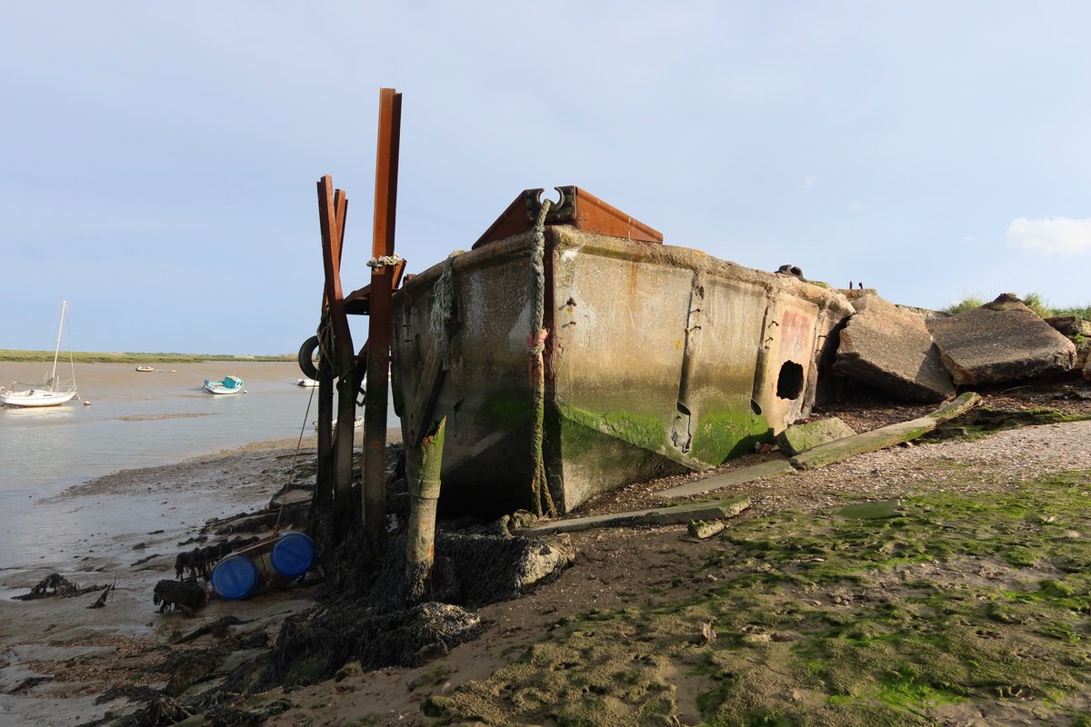 A concrete barge forms a rough quay at Barlinghall Creek, one of a maze of winding, tidal creeks between the River Roach and the Thames Estuary. There’s still a little shellfish dredging here, and lots of glorious, sloppy Essex mud.