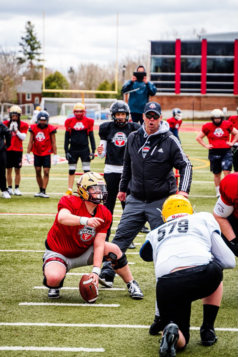 U18 Male Tackle Development Camp is underway at St Andrew’s College! Lots of talent on hand today as athletes try to earn their spot at RedBlack Weekend. #ALLIN #WeAreFootballOntario