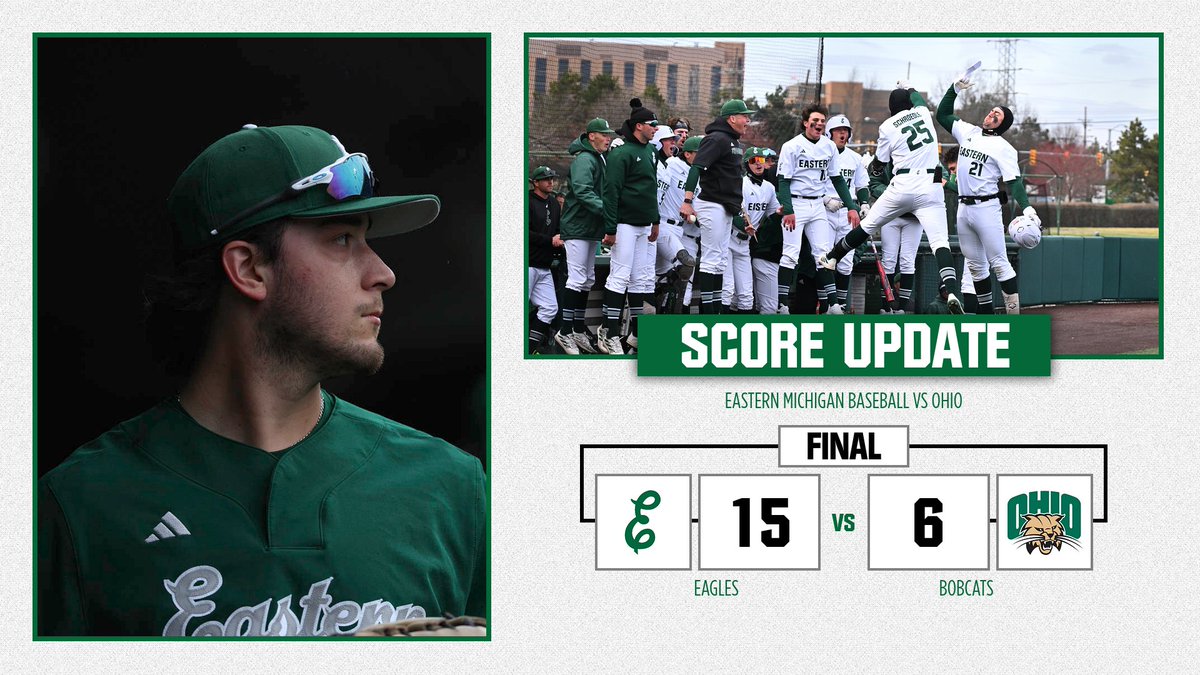 FINAL | OU 6, EMU 15 EMU takes the first half of the doubleheader! #EMUEagles | #HTR