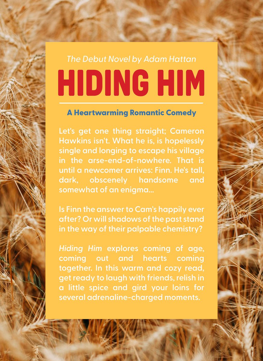 Are you looking for a summer read? My debut novel HIDING HIM is a heartwarming, queer, YA, romantic-comedy that may be just the thing! 🏳️‍🌈

Pre-Order via my website before May 1st and get your copy signed at no extra charge: adamhattan.com/products/pre-o…

#LGBTQ #BookTwitter #YABooks
