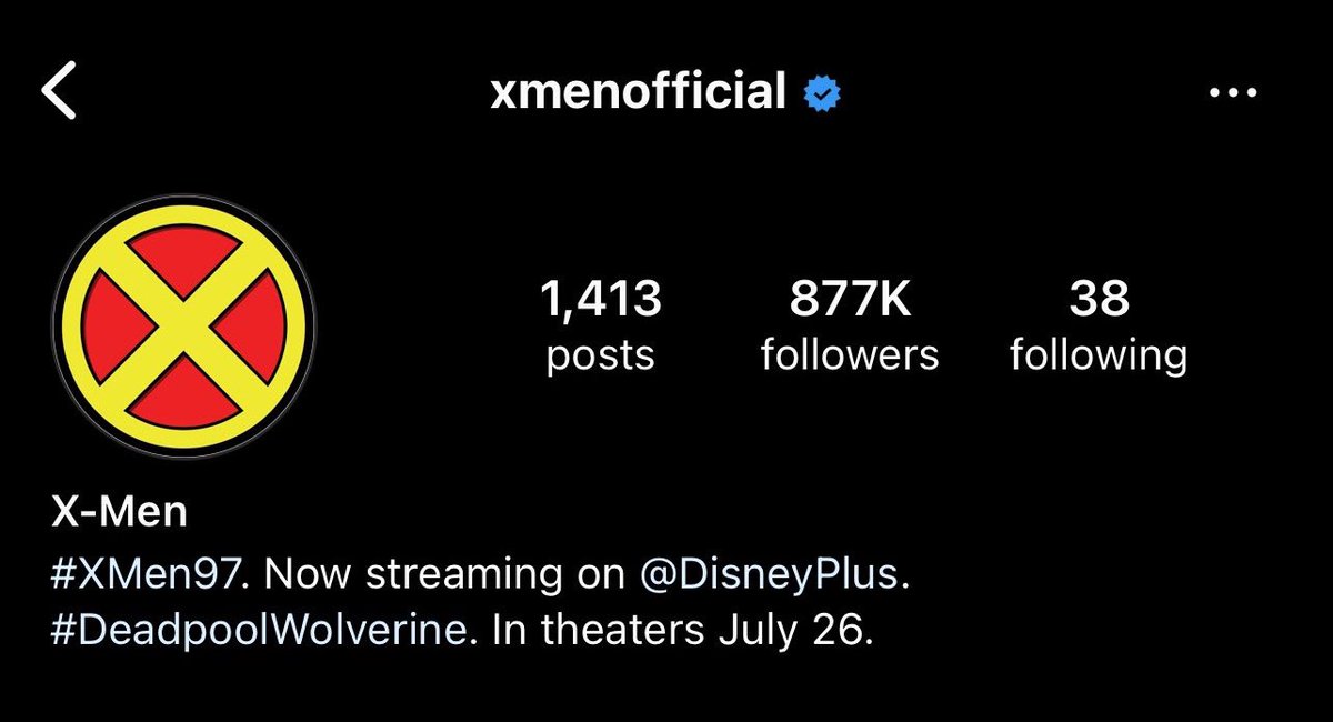 🚨 UPDATE 🚨

Marvel/Disney have rebranded the official X-Men Instagram account that 20th Century Fox used for all their X-Men movies

It has changed from 
“xmenmovies”
to “xmenofficial”