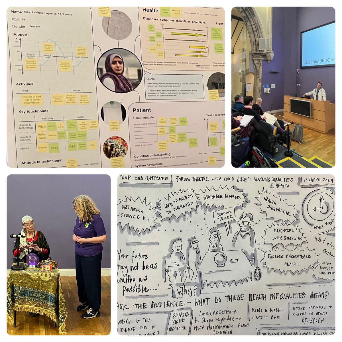 #DeepEndIntConf2024 great opportunity to speak to GPs and clinicians about @UofGSHW #SysteMatic project, foster new connections and capture reflections on the complexities of treating patients with MLTCs at the ‘deep end’ @SaraMacdonald13 @FrancesMair @BarbNicholl @dnblane