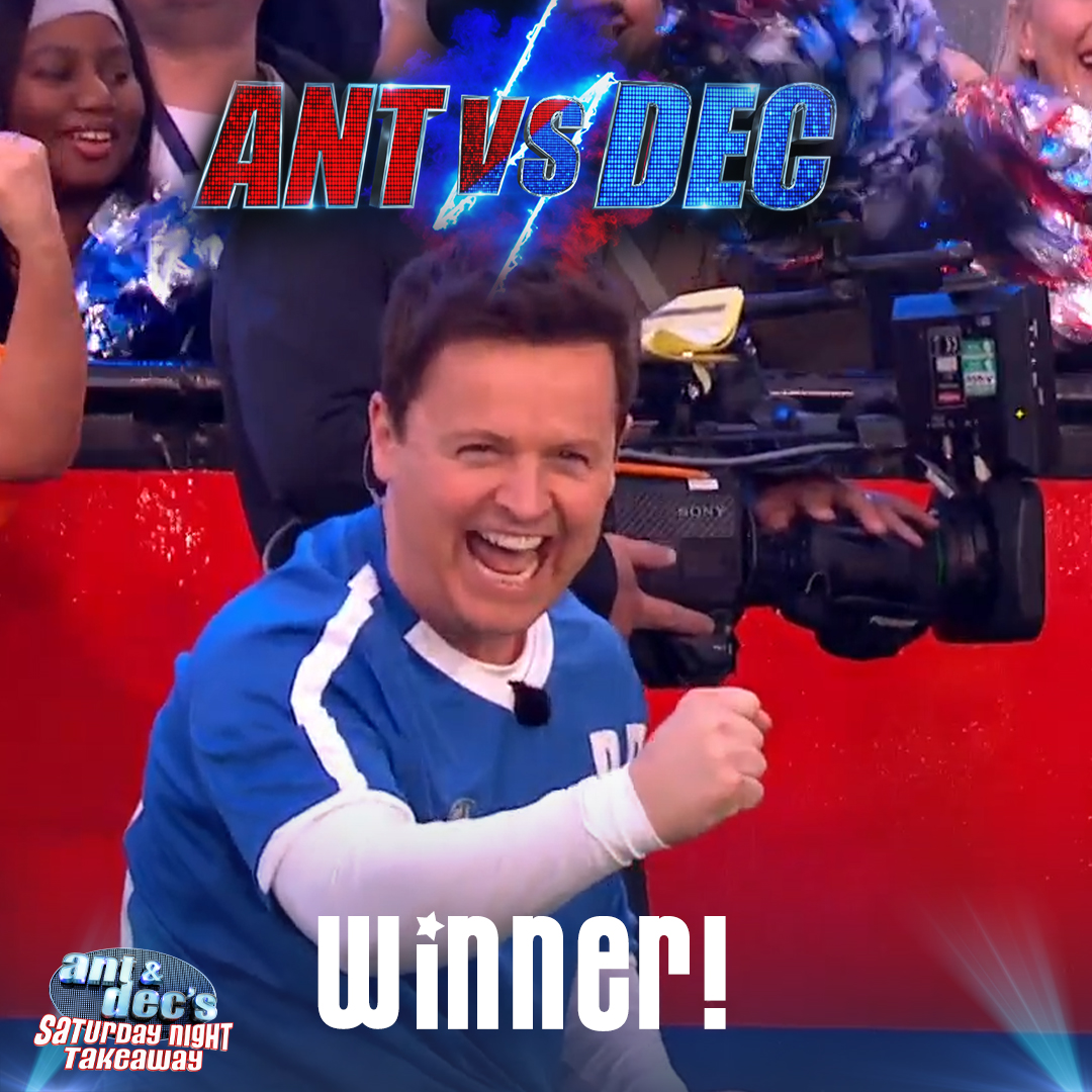 He shoots… and he scores! ⚽️ The ultimate champion of Ant vs Dec is Dec! 🏆 #SaturdayNightTakeaway