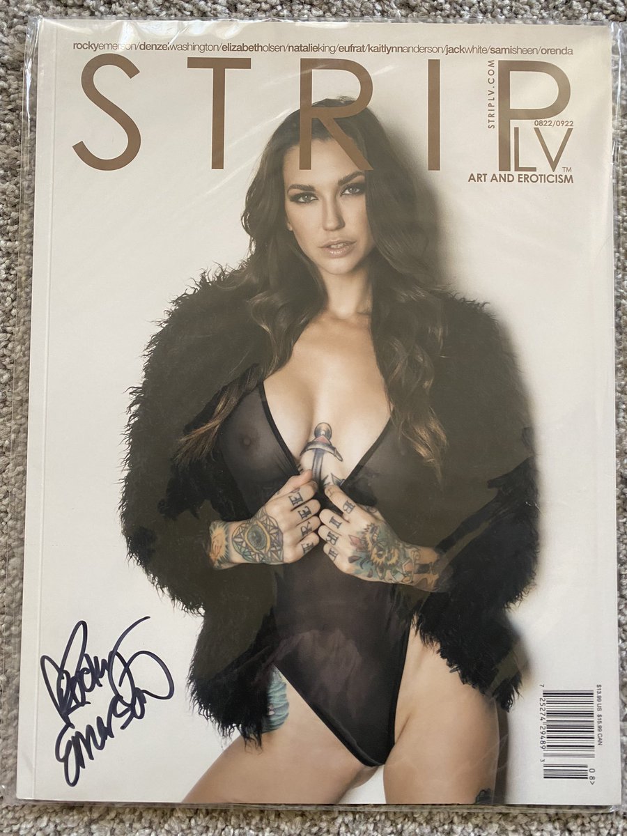 My @STRIPLVMAG that I got signed by @RockyEmersonXXX