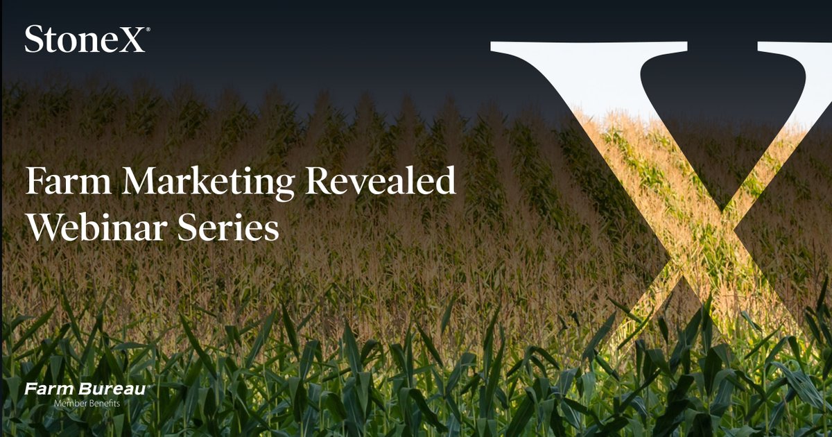 Expand your knowledge and apply farm marketing concepts to your business at our Farm Marketing Revealed: The Real-World Scenarios webinar, May 7 from 2-3:30 p.m. (CT). #FarmMarketingRevealed stonex.cventevents.com/FarmMarketingR…