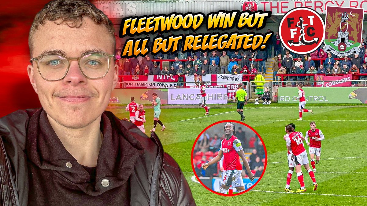 NEW VIDEO! Fleetwood WIN but could be relegated as quick as Tuesday night if BURTON BETTER Fleetwood’s result away at Peterborough! Just the 8th win of the season for the CODS! 👀 Latest VLOG- youtu.be/sTDHSo5_gfs?si… #FTFC #NTFC All RTs appreciated!