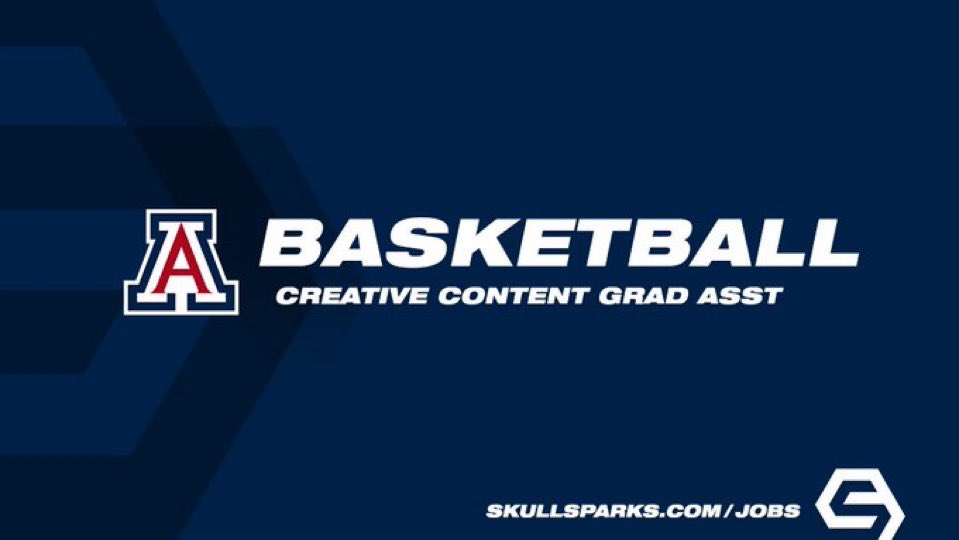 Opportunity with @ArizonaMBB Creative Content Graduate Assistant Tucson, Arizona tinyurl.com/m4maf6bv SkullSparks.com/jobs