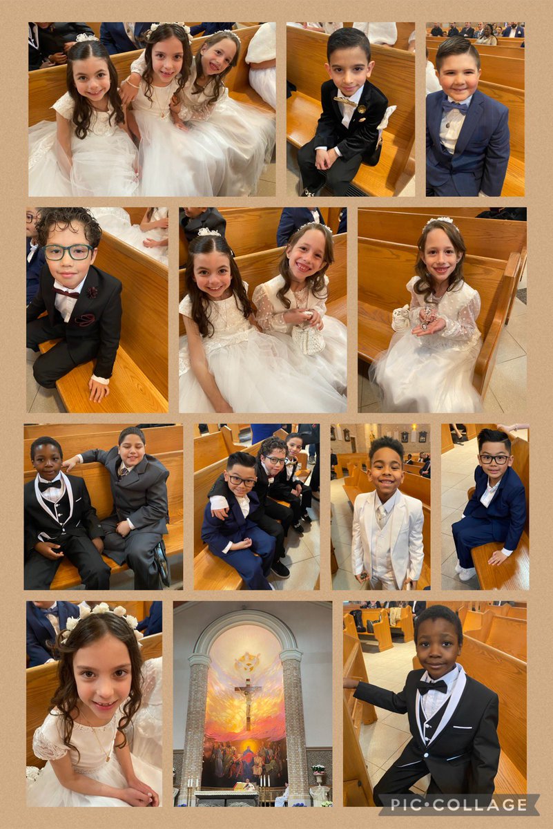 God bless the grade 2’s today on their special day. #firstcommunion @StAgnesYcdsb @stclareofassisi @GradeGreco