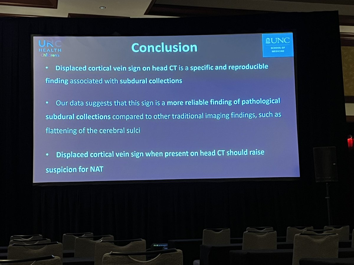 Dr. Danika Baskar from the University of North Carolina highlights utility of identifying displaced cortical veins in identifying non-accidental trauma related subdurql collections on head CT. <a href="/SocPedRad/">The Society for Pediatric Radiology</a> #pedsrad #pedineurorad