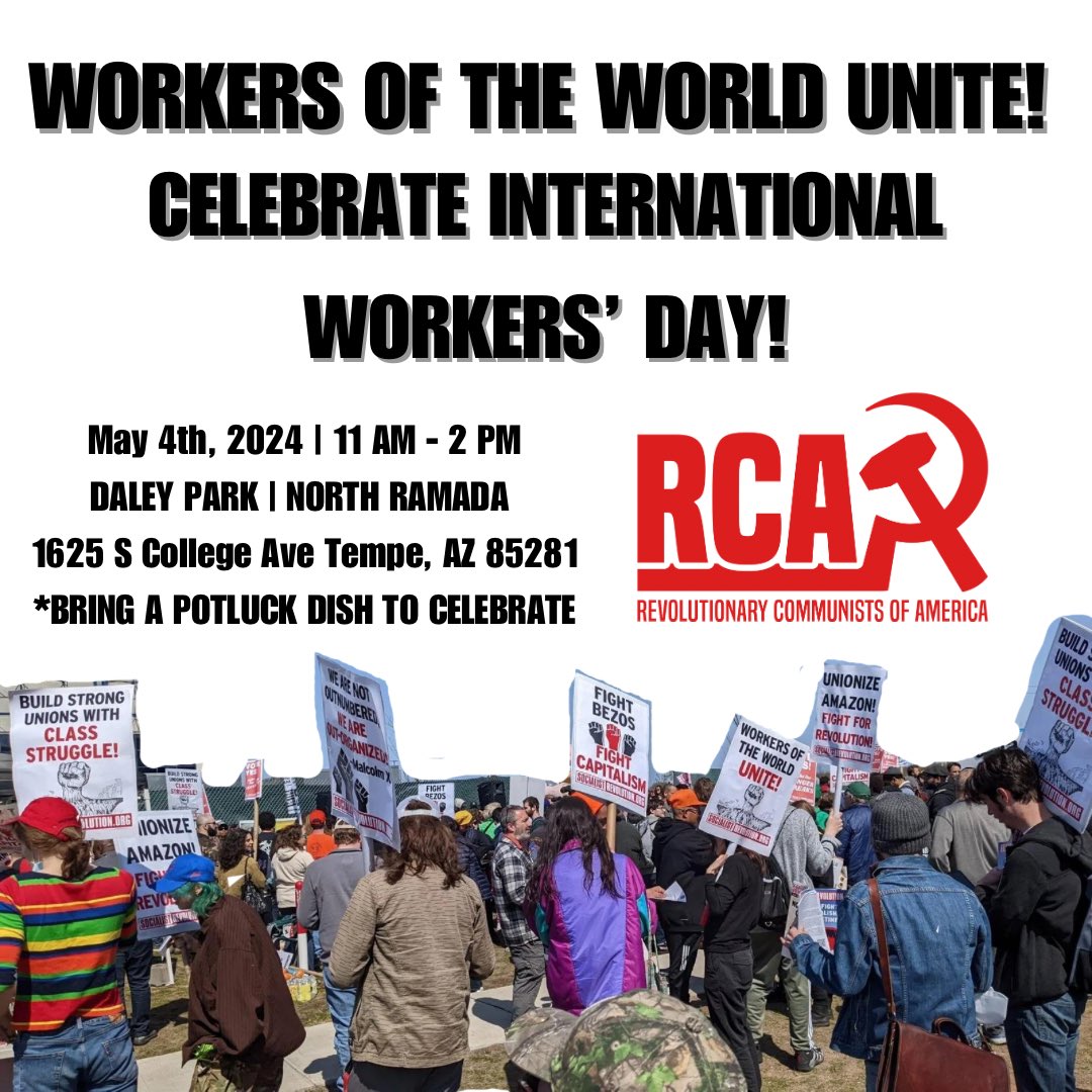 From Child Labor Laws, the 8hr work day, to workers safety protections, workers fought for it with militant class struggle. Celebrate #InternationalWorkersDay with us May 4th and help remind the bosses: nothing runs without our labor, your days are numbered!