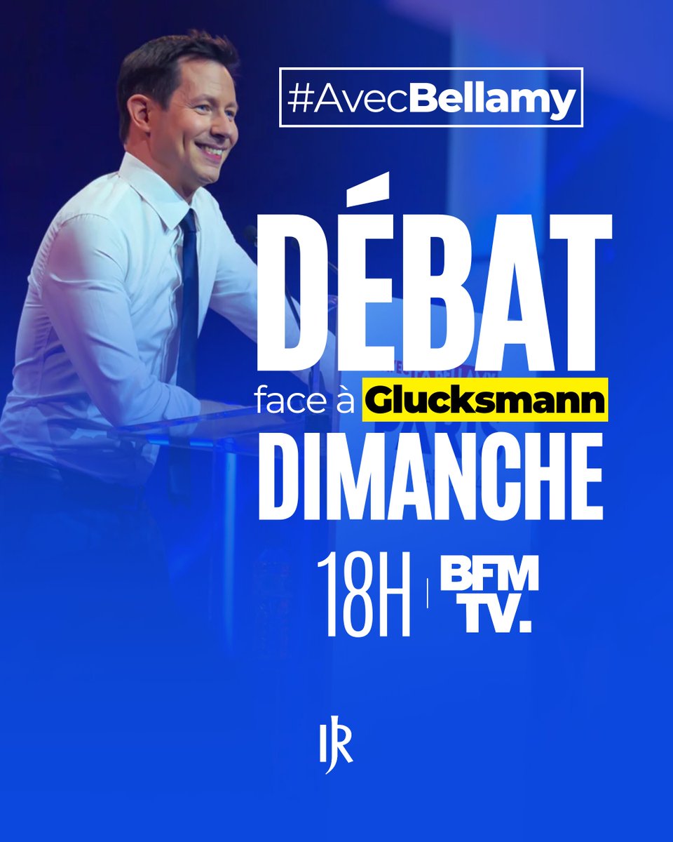jeunesreps's tweet photo. 🔴 DÉBAT

@fxbellamy ⚔️ @rglucks1

⏰ Demain à 18h sur @BFMTV !

🗳️ Le 9 juin, maîtrisons notre destin #AvecBellamy 🇫🇷🇪🇺 https://t.co/fJNPdV6QuA