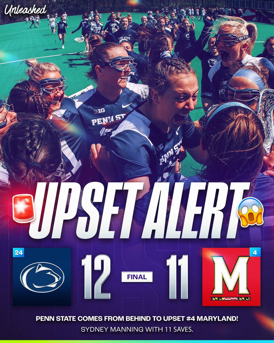 PENN STATE EXECUTES THE UPSET IN COLLEGE PARK 🚨🔥 @PennStateWLAX