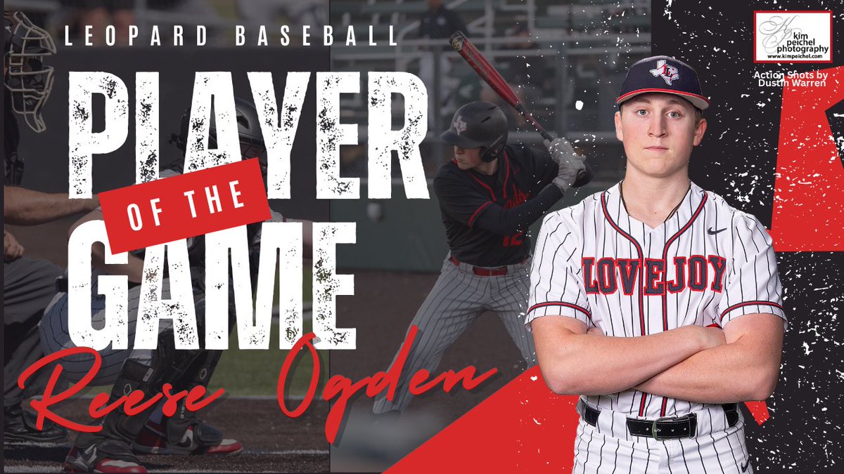 🚨Player of the Game! Reese Ogden! 🚨 @reese_ogden got it done at the plate (3-3) and behind the plate. Have a day!