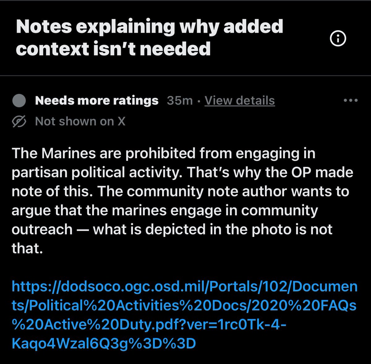 TheRubberDuck79's tweet photo. ‼️there WERE three proposed community notes to the tweet attached below that were just removed‼️
--------------
You cannot fool a massive group of dedicated gold star researchers.
At what point does it become mathematically impossible?
Q
#TrumpisCIC. deal with it. https://t.co/ZH7xZ1lgvE