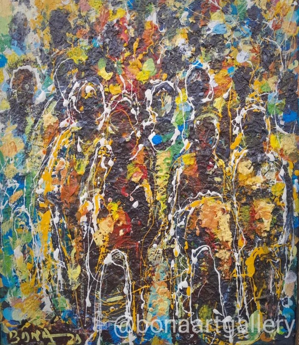 BonaGallery's tweet photo. This 2020 painting 🖌️ by Bona Ezeudu is titled " First Outing".
🖼️🖼️

What do you think about this painting?
Kindly let us know in the comments section 
#art
#painting
#artist
#blackartist
#creativity
#artgallery
#Africanart
#Nigerianartist https://t.co/BH9A5tSQW3