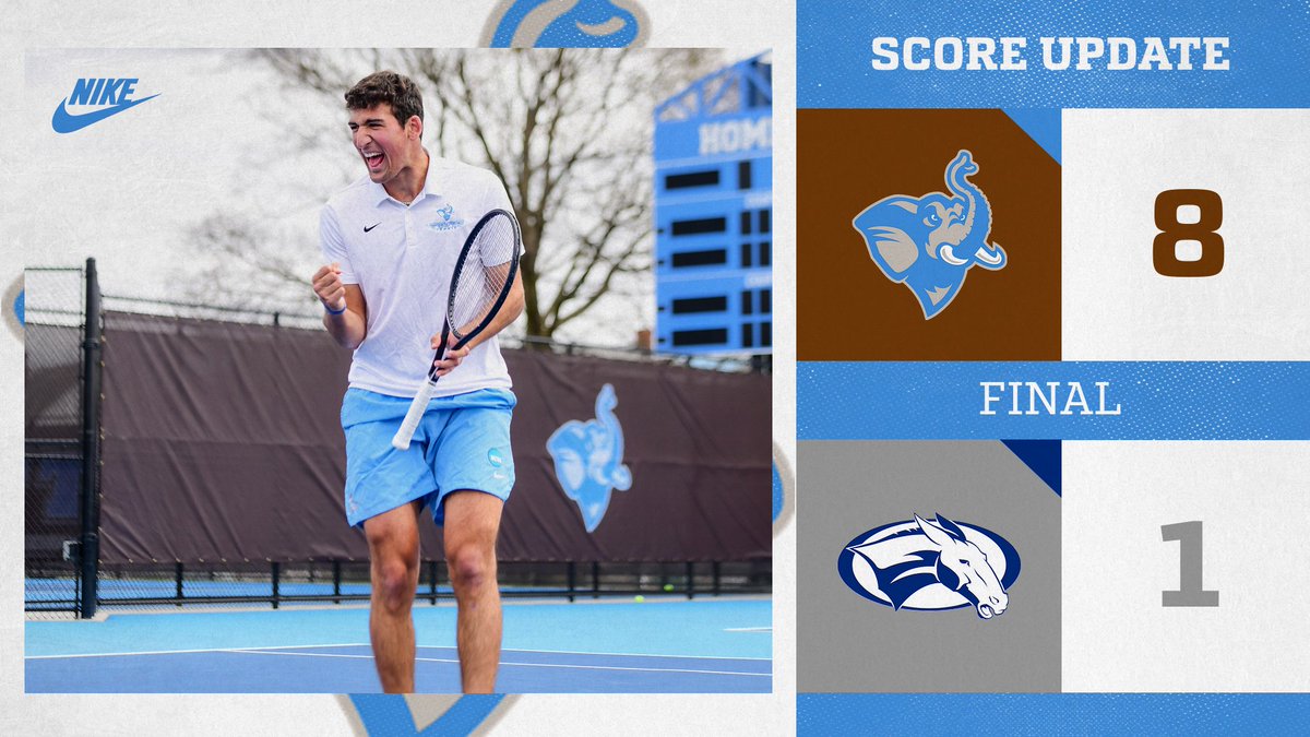 MTEN | BREAKING IN THE NEW COURTS IN STYLE! @TuftsMensTennis knocks off Colby for the first ever win on the new Voute Courts!! Right back at it tonight at 5 PM against Skidmore! #JumboPride // #GoJumbos // #d3tennis