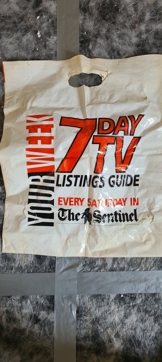 Found this Old Bag today, some promotional item pertaining to our local rag, curious of its age. Any suggestions, Stokies? @fslconsult
