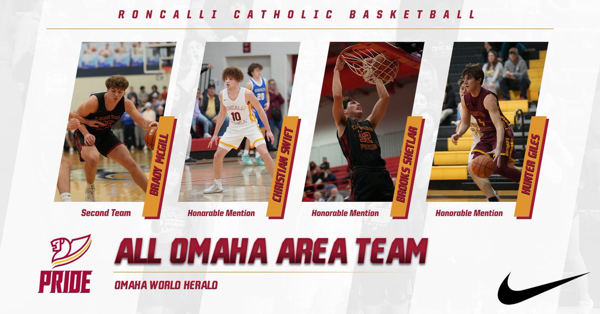 Congrats to our All-Area players as awarded by the Omaha World Herald.

2nd Team-Brady McGill
HM-Hunter Giles, Brooks Shetlar, Christian Swift

#RollPride