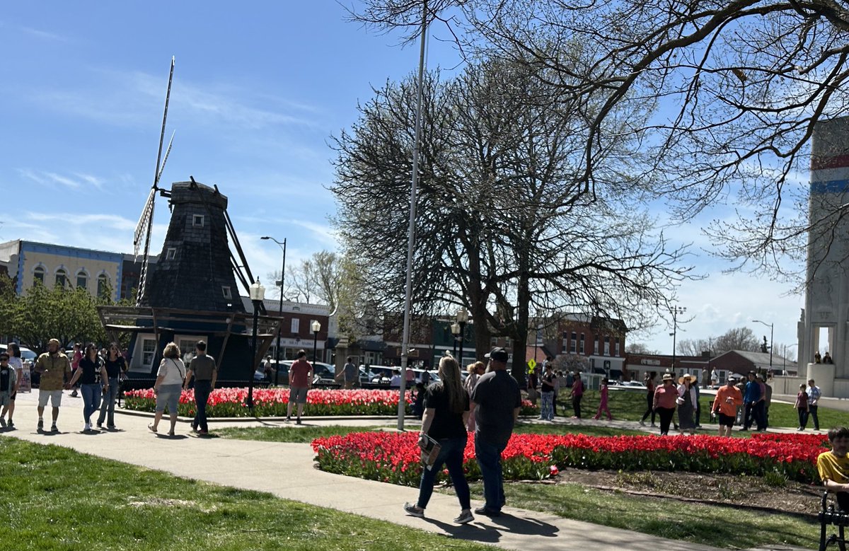 Pella’s Tulip Time festival is still a couple weeks away but the tulips are in full regalia and the square is buzzing!