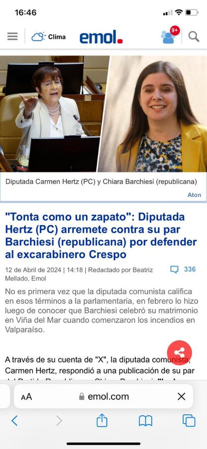 Y después estas comunistas hablan de "sororidad" ... Las patitas.  Lo de Hertz no tiene justificación posible.  Su miseria humana traspasa todos los límites. 
Creo que es hora que alguien le pare los carros a esta señora.  
PD; me encantaría hacerlo pero me tiene bloqueada
