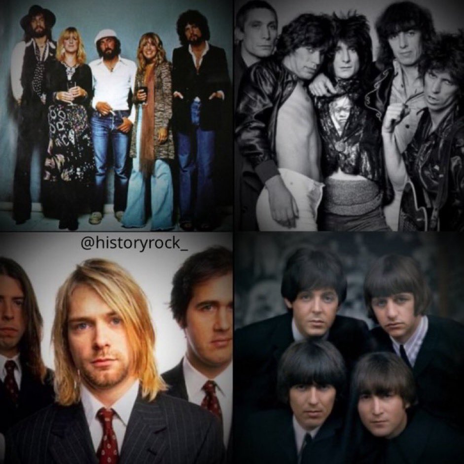 Wich band do you prefer to see live? 👇🏻

- Fleetwood Mac
- The Rolling Stones 
- Nirvana 
- The Beatles