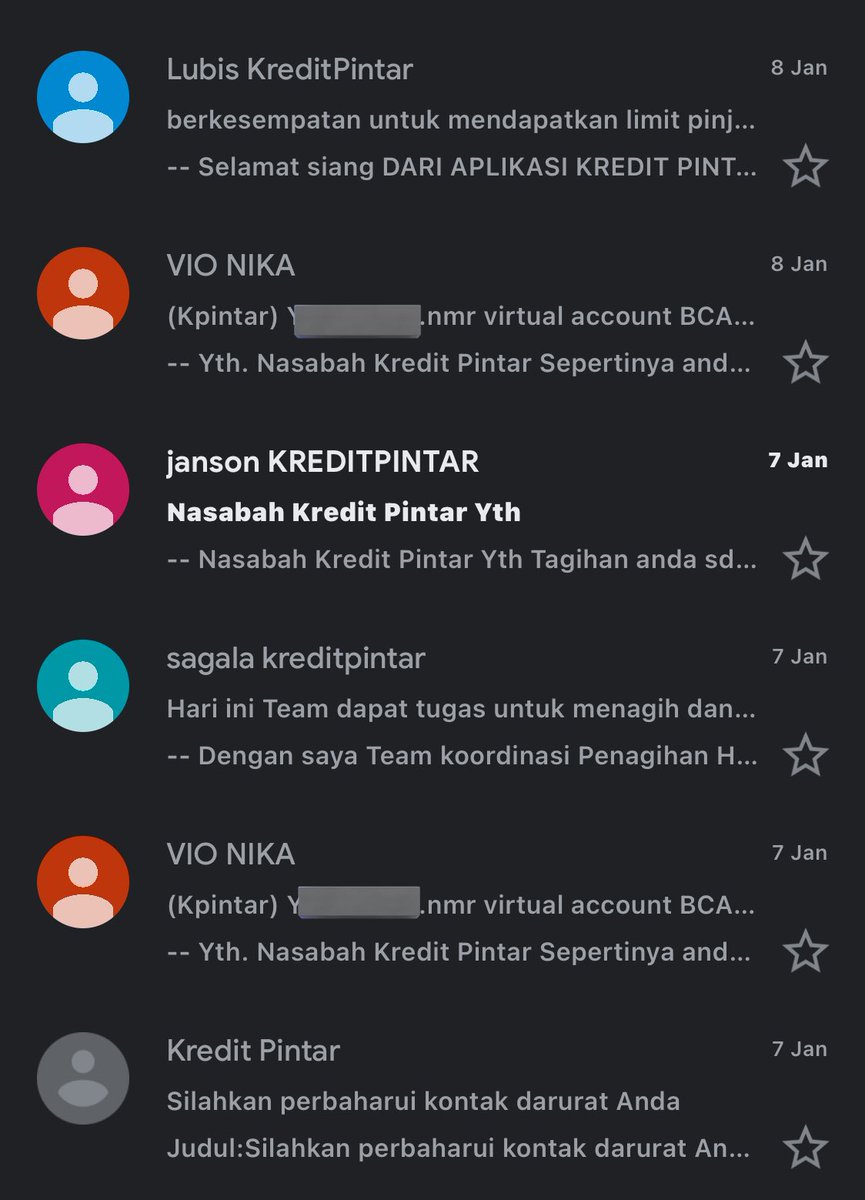 sharingmasalah's tweet photo. yang nanya krepin, nih separah ini teror nya sampe email https://t.co/sWZh5DOMpf