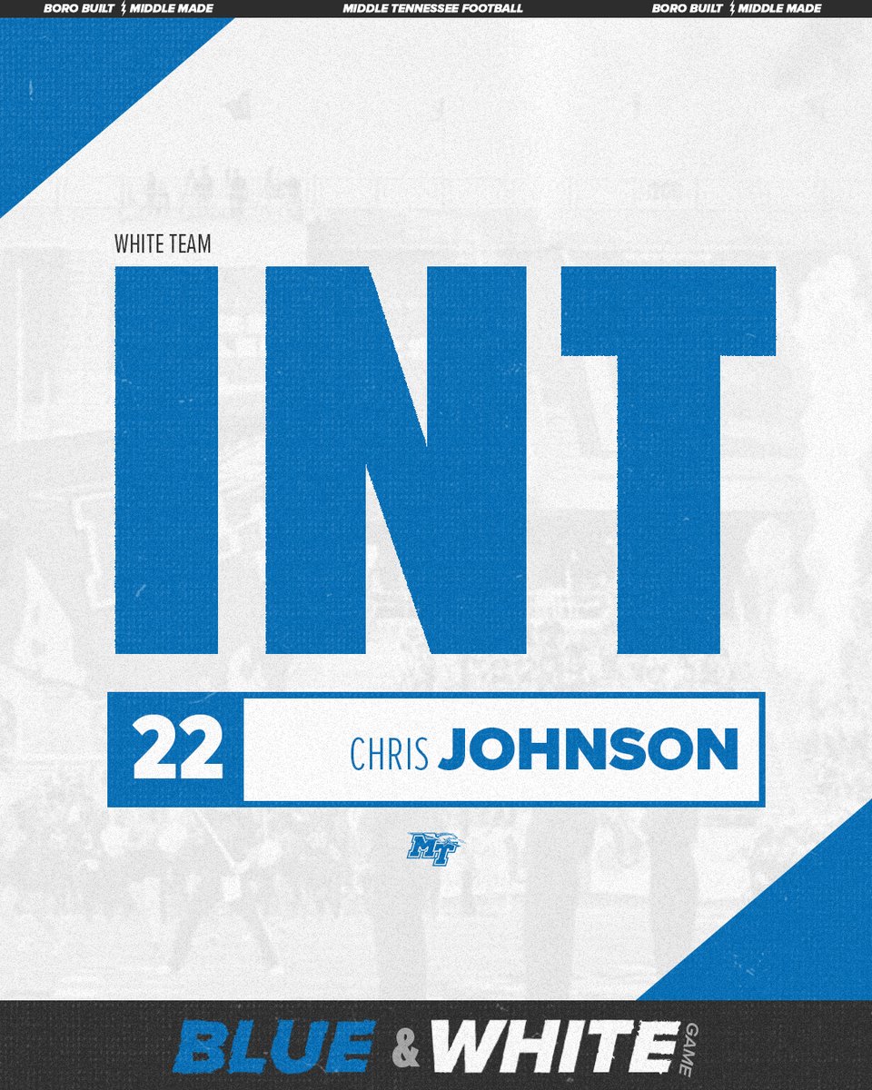 Chris Johnson picks it off for the white team and returns it 38 yards to give Gagliano and company good field position🫡 13:01 3Q Blue Team: 13 White Team: 0 #BoroBuiltMiddleMade