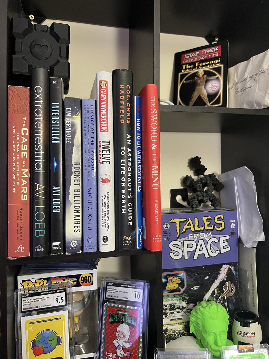 Doing some spring cleaning and reorganizing the @TodayInSpacepod studio. Putting some of my favorite or most influential books up in our display shelf Have you read any of these? Any recommendations?