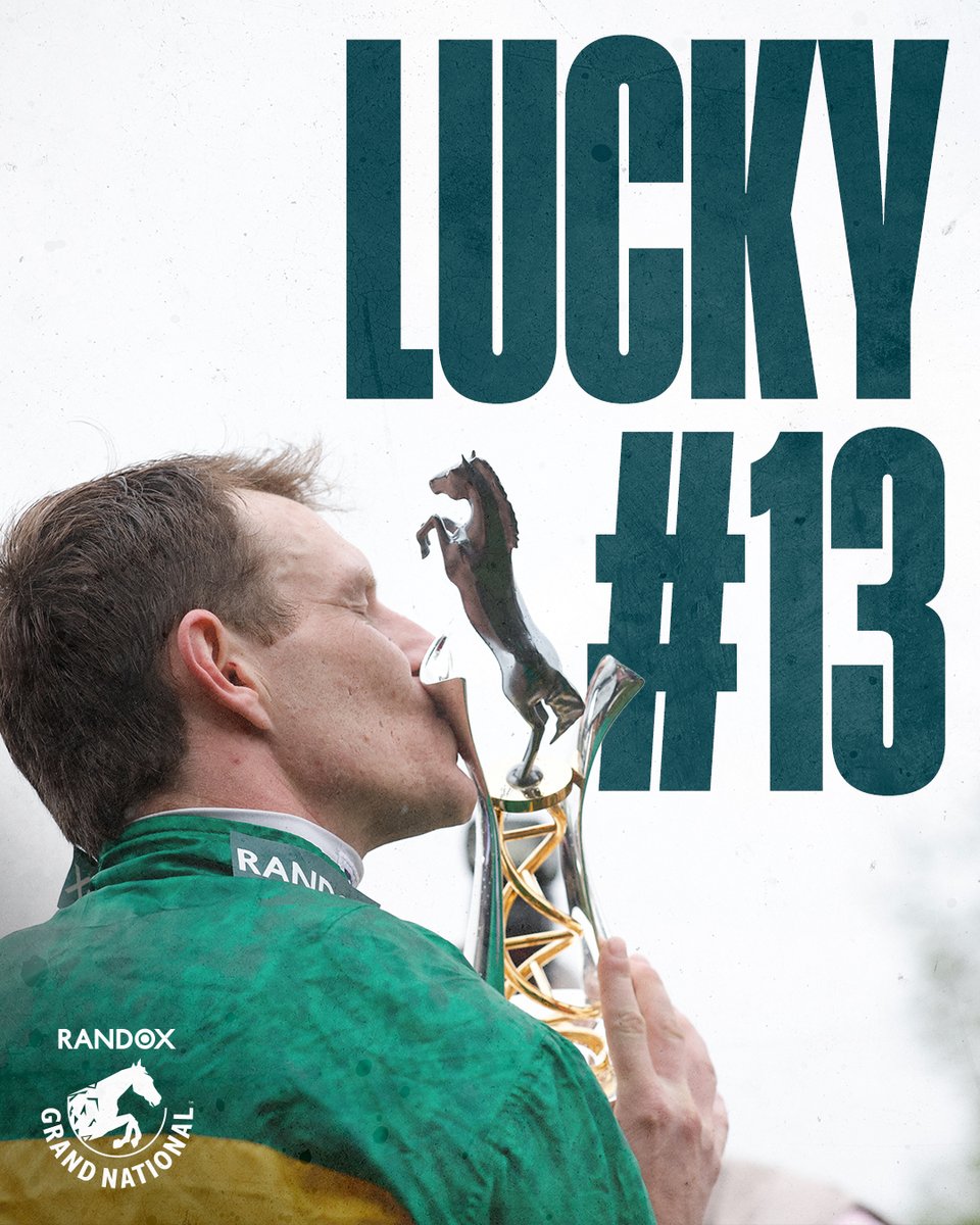 Well, 13 is clearly lucky for @PTownend 🍀 A @RandoxHealth Grand National winner on his 13th attempt!