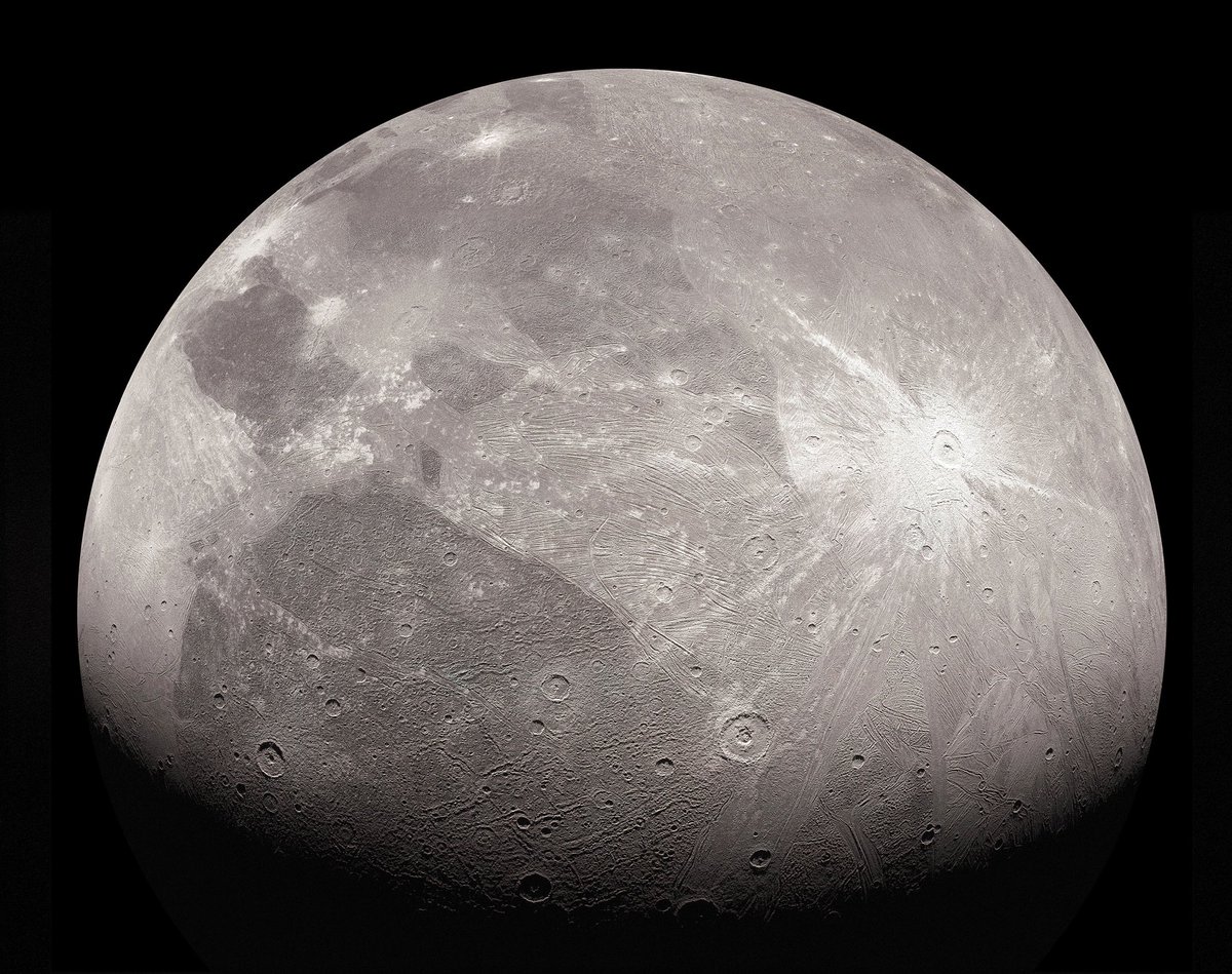 astro_jaz's tweet photo. can we talk about how pretty jupiter’s moon ganymede is? https://t.co/9F89oxigK1
