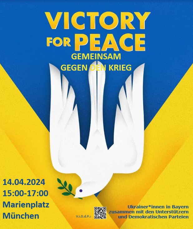 Liebe Freunde, nimmt Eure Flaggen, Plakate, Wasser, Sonnenschutz  morgen mit - wir treffen uns am 14.04. um 15:00 auf dem Marienplatz in München!
#armukrainetowin #ArmUkraineNow #standwithukraine #UnitedWeWin #victoryforpeace #münchen #munich #demo #gemeinsamsindwirstark