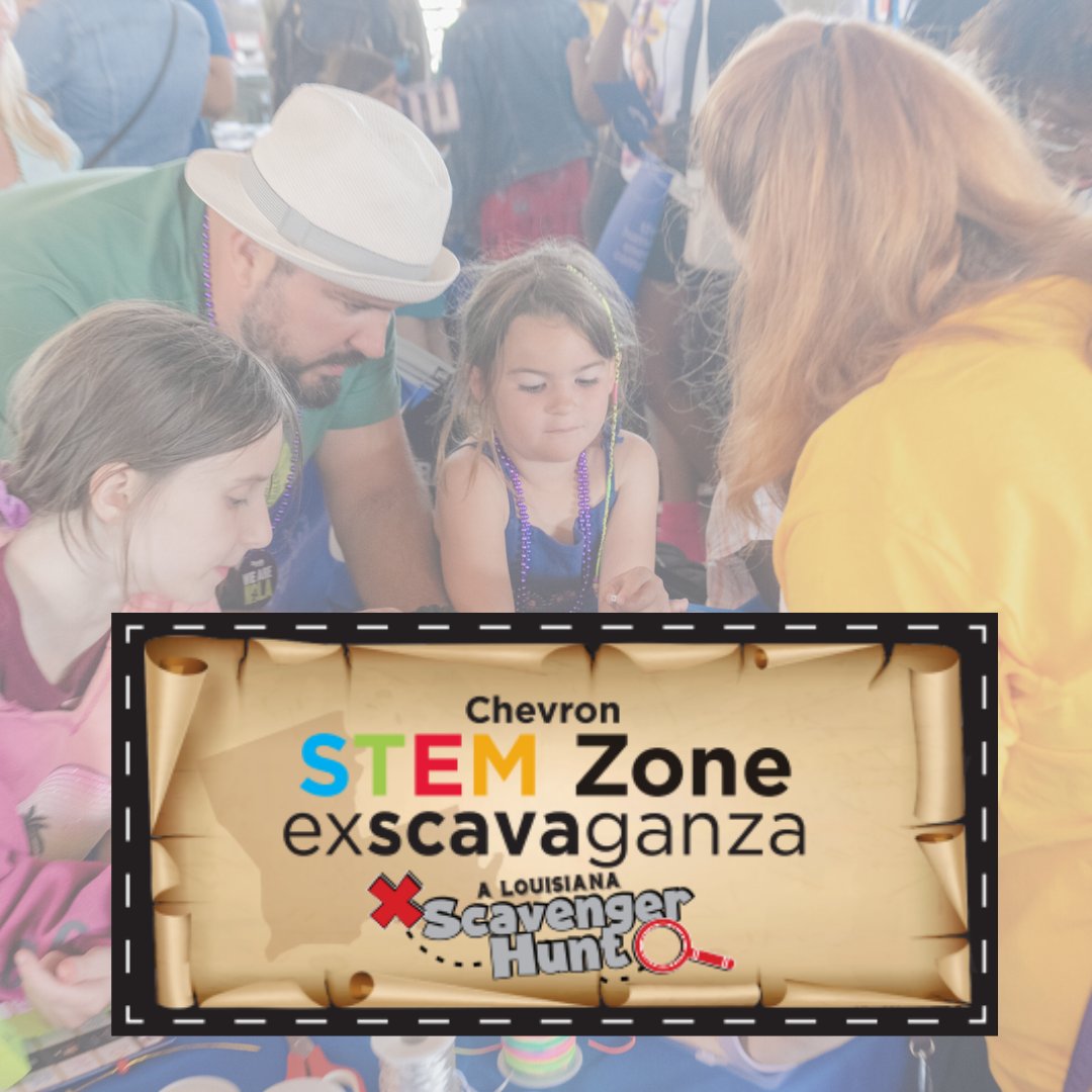 FQFestNOLA's tweet photo. TODAY!! Take a journey of discovery at Chevron’s STEM Exscavaganza: A Louisiana Scavenger Hunt!
#humanenergycompany #chevron #stemzone #stem https://t.co/pjaEoiawbY