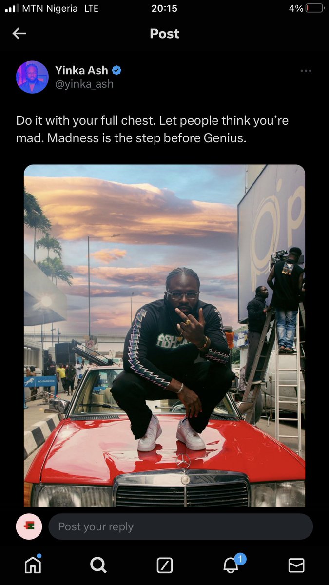 YoMillah's tweet photo. My Entry for the #Ashluxe5Design @ASHLUXESOCIETY @yinka_ash 

Got inspired by Edvard Munch’s “The Scream”. That’s the painting behind. I’ve been a fan of this painting for a long time, because it represents my mind state.

The quote is a phrase from one of Yinka Ash’s Tweet. https://t.co/whLBls6XwG