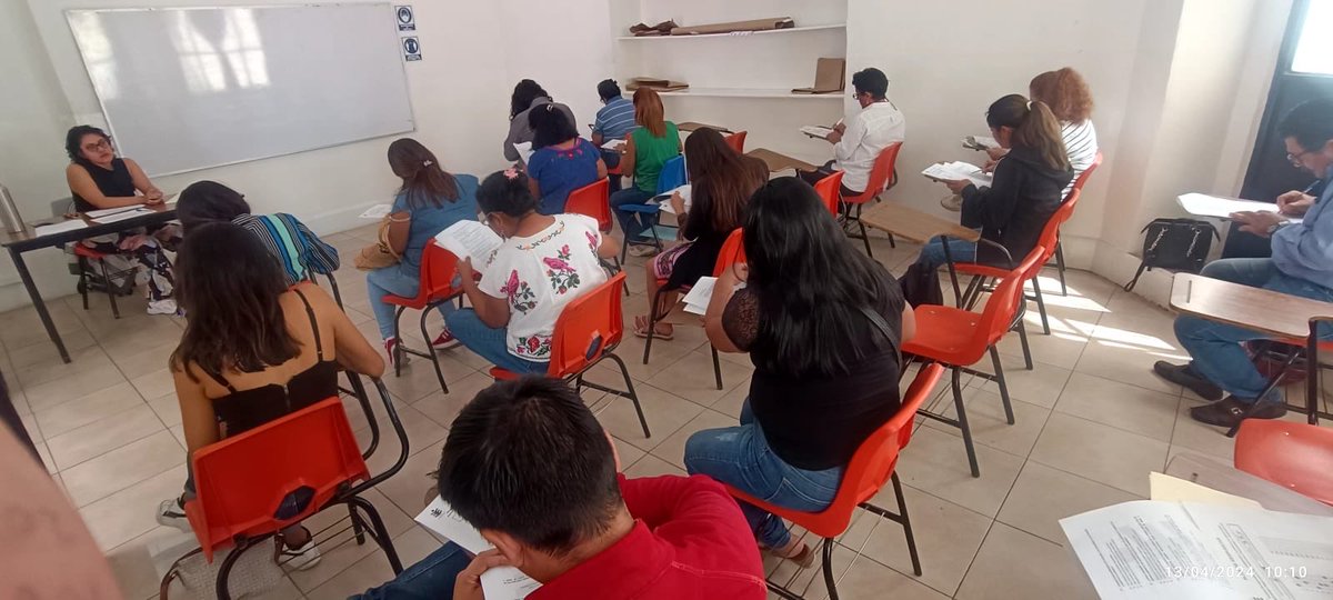 Esta mañana recibimos a personas aspirantes para presentar su examen y concursar al cargo de capacitadoras asistentes electorales locales #CAEL #SEL en #Elecciones2024 en el estado de #Oaxaca Gracias ⁦@INE_Oaxaca⁩ ⁦@VasconcelosOax⁩ 🗳️⁦ consejos @IEEPCO⁩